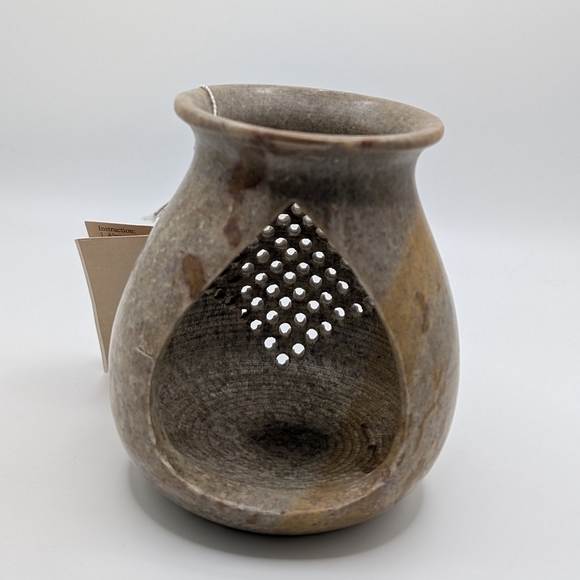 NWT Vintage Soapstone Cut-Out Design Oil Burner - Picture 11 of 13